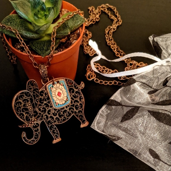 Boho Elephant Necklace - Picture 5 of 5